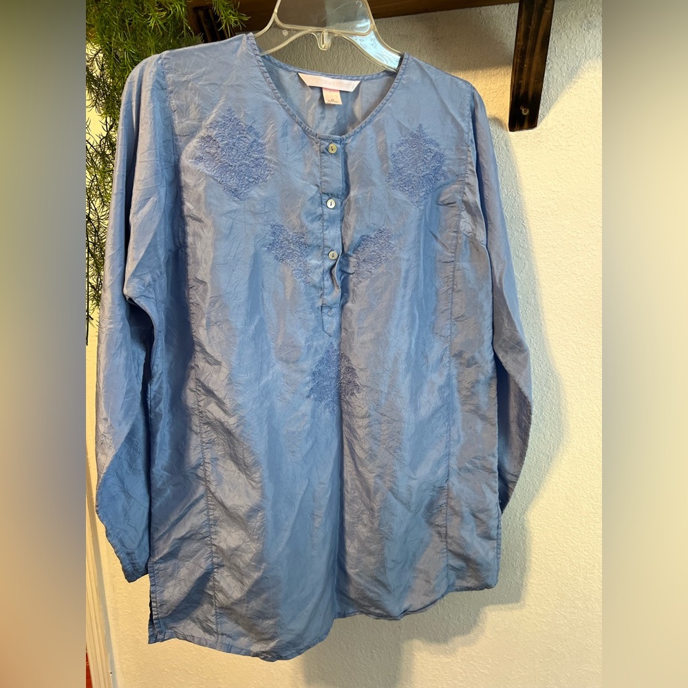 Victoria's Secret Blue Silk Top